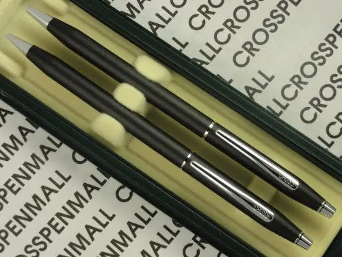 Cross Made in The USA Century Matte Satin Black Pen and 0.5MM Pencil Set - crosspenmall.com