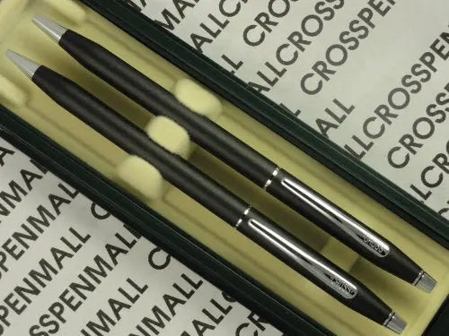 Cross Made in The USA Century Matte Satin Black Pen and 0.5MM Pencil Set - crosspenmall.com