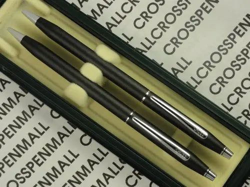 Cross Made in The USA Century Matte Satin Black Pen and 0.5MM Pencil Set - crosspenmall.com