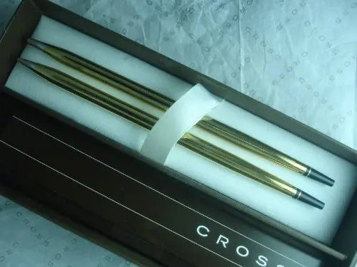 Cross Made in The USA Desk Set 10 Karat Gold Filled Replacement Pen and Pencil Set. - crosspenmall.com