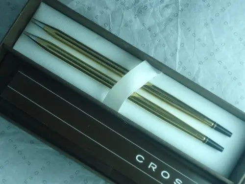 Cross Made in The USA Desk Set 10 Karat Gold Filled Replacement Pen and Pencil Set. - crosspenmall.com