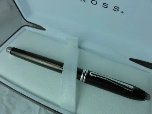 Cross Made in The USA Limited Edition Townsend Quartz Carbonite Fountain Pen Medium Nib - crosspenmall.com