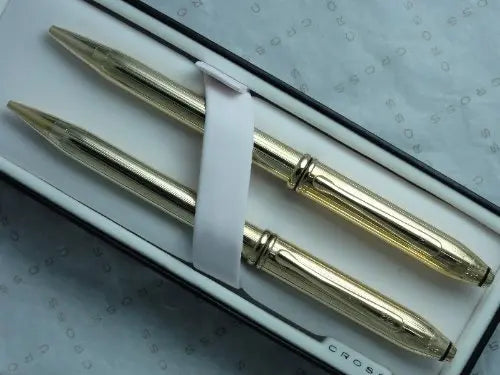 Cross Made in The USA Townsend 18k Gold Rolled/Filled Pen and 0.5MM Lead Pencil Combo .!!!!Rare crosspenmall.com