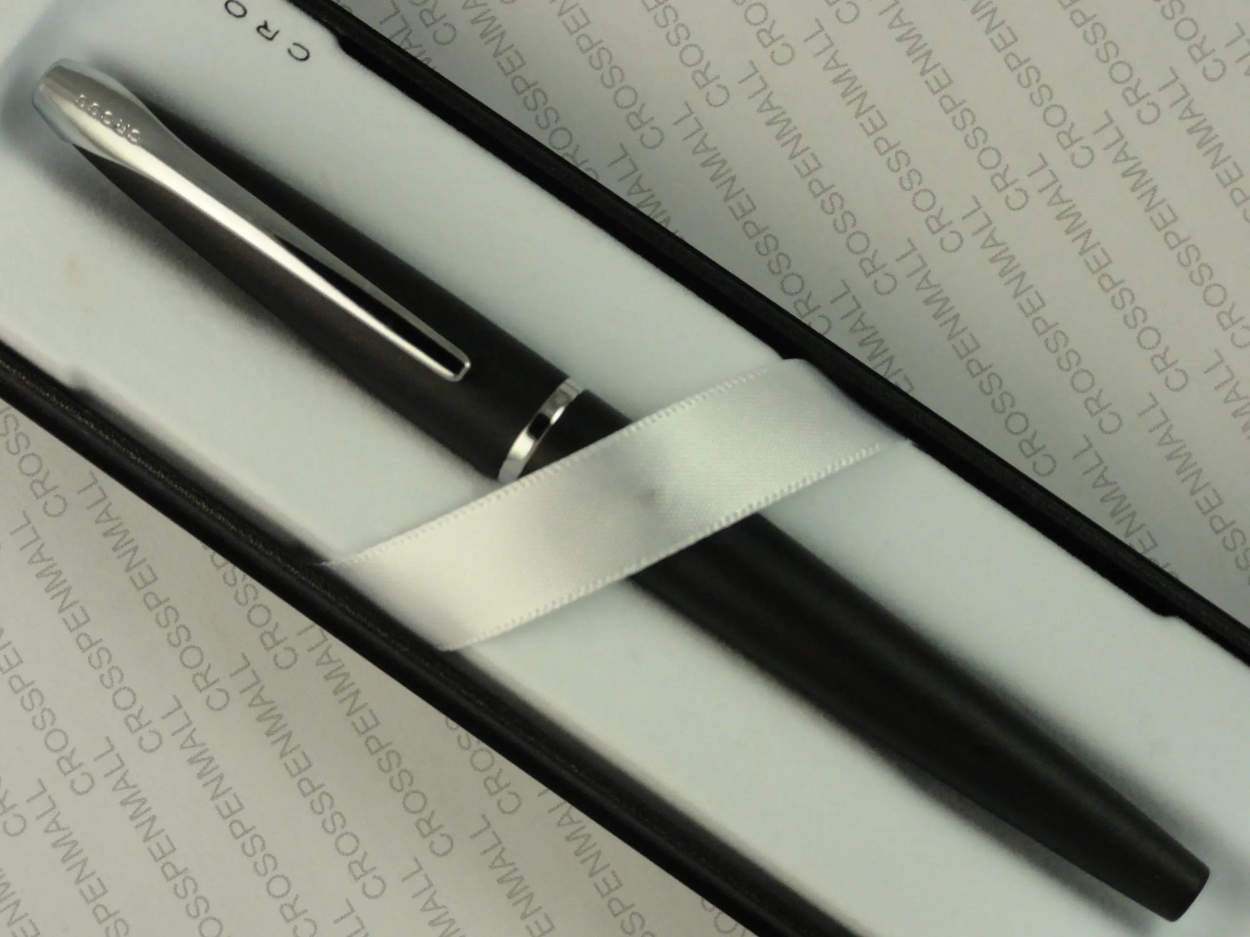 Cross Made in the USA ATX Satin Matte Basalt Black Medium Nib Fountain Pen crosspenmall.com