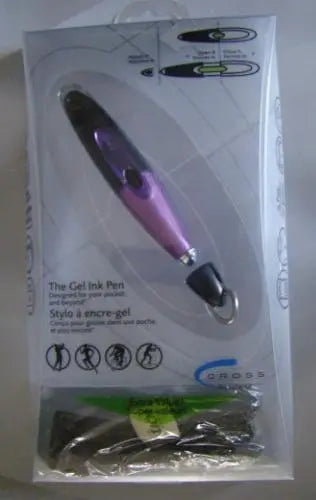 Cross Made in the USA Cosmic Purple Ion Gel Ink Rollerball Pen with Keyclip and Lanyard Cross