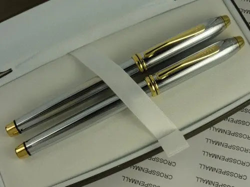 Cross Made in the USA Townsend Medalist Rollerball Pen and Medium nib Fountain Pen Combo by CROSS - crosspenmall.com