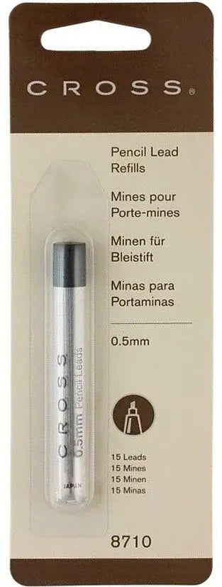 Cross Mechanical Pencil Lead Refills, 0.5mm point, Grey, 15-Count, 1-Pack (8710) - crosspenmall.com
