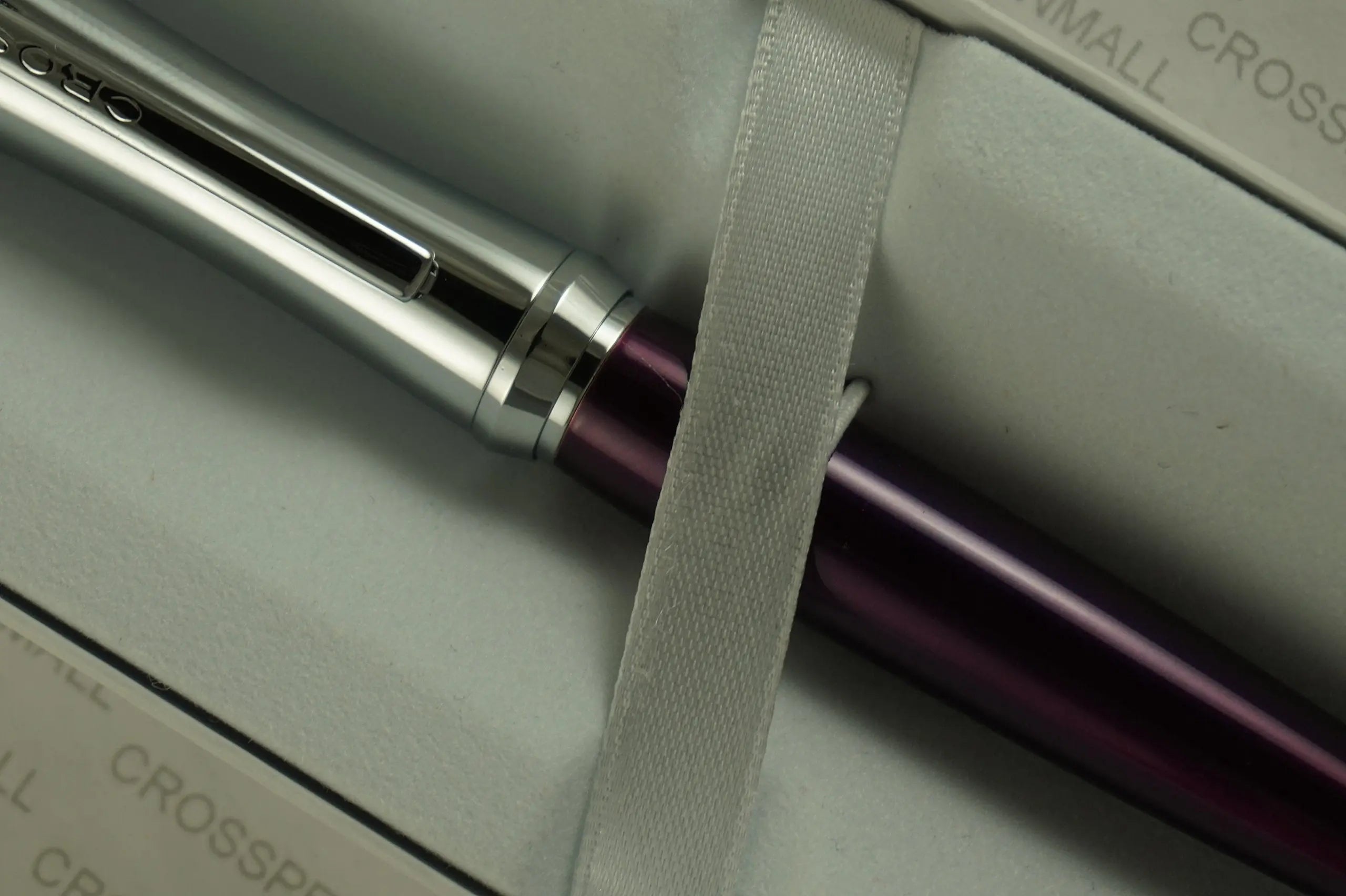 Cross Parasol Curves with Polished Chrome Appointments and Tender Purple Barrel Ballpoint Pen Cross