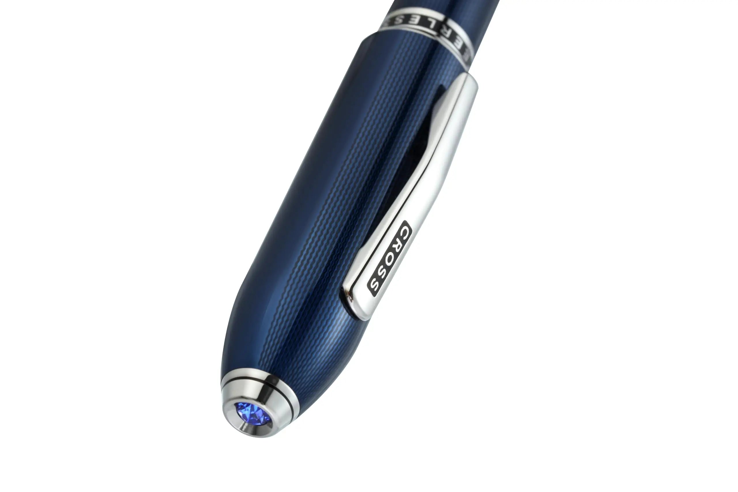 Cross Peerless 125 Selectp Rollerball pen, Lacquer Blue, incise engraved signature lines Platinum Appointments, Engravable panel, Luxury Gift Box. Cross