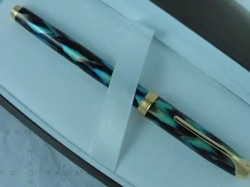 Cross Pinnacle Peacock Lacquer and 22K Gold Rollerball Pen by Cross Cross