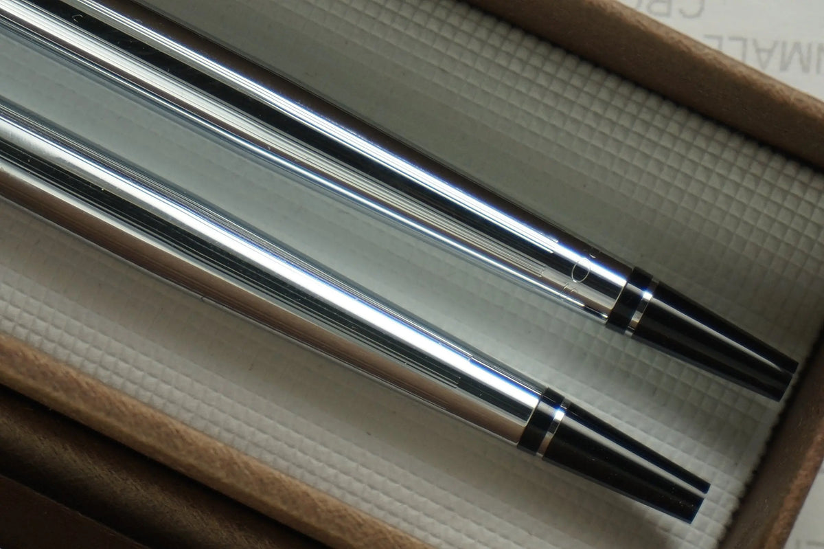 Cross Polished Chrome Pen and 0.5MM Pencil Desk Set - 502305 cross