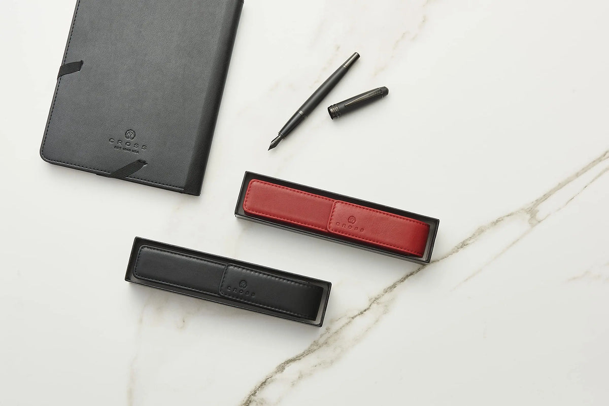 Cross Red Leather Single Pen Pouch cross