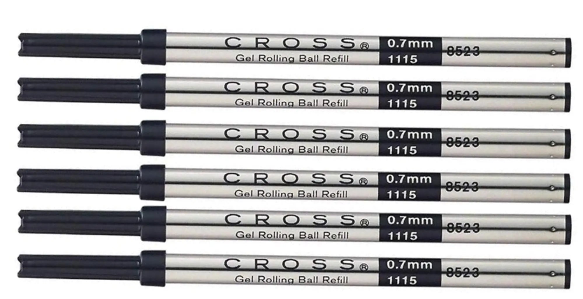 Cross Rollerball Refills for Selectip Gel Roller Ball Pens, 6ct/pk (New Version) (Bulk Pack of 6/Pack) in Storage Tube Cross