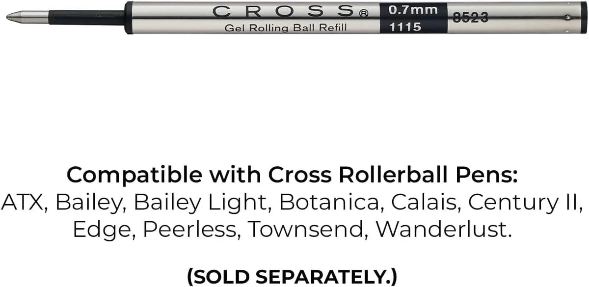 Cross Rollerball Refills for Selectip Gel Roller Ball Pens, 6ct/pk (New Version) (Bulk Pack of 6/Pack) in Storage Tube Cross