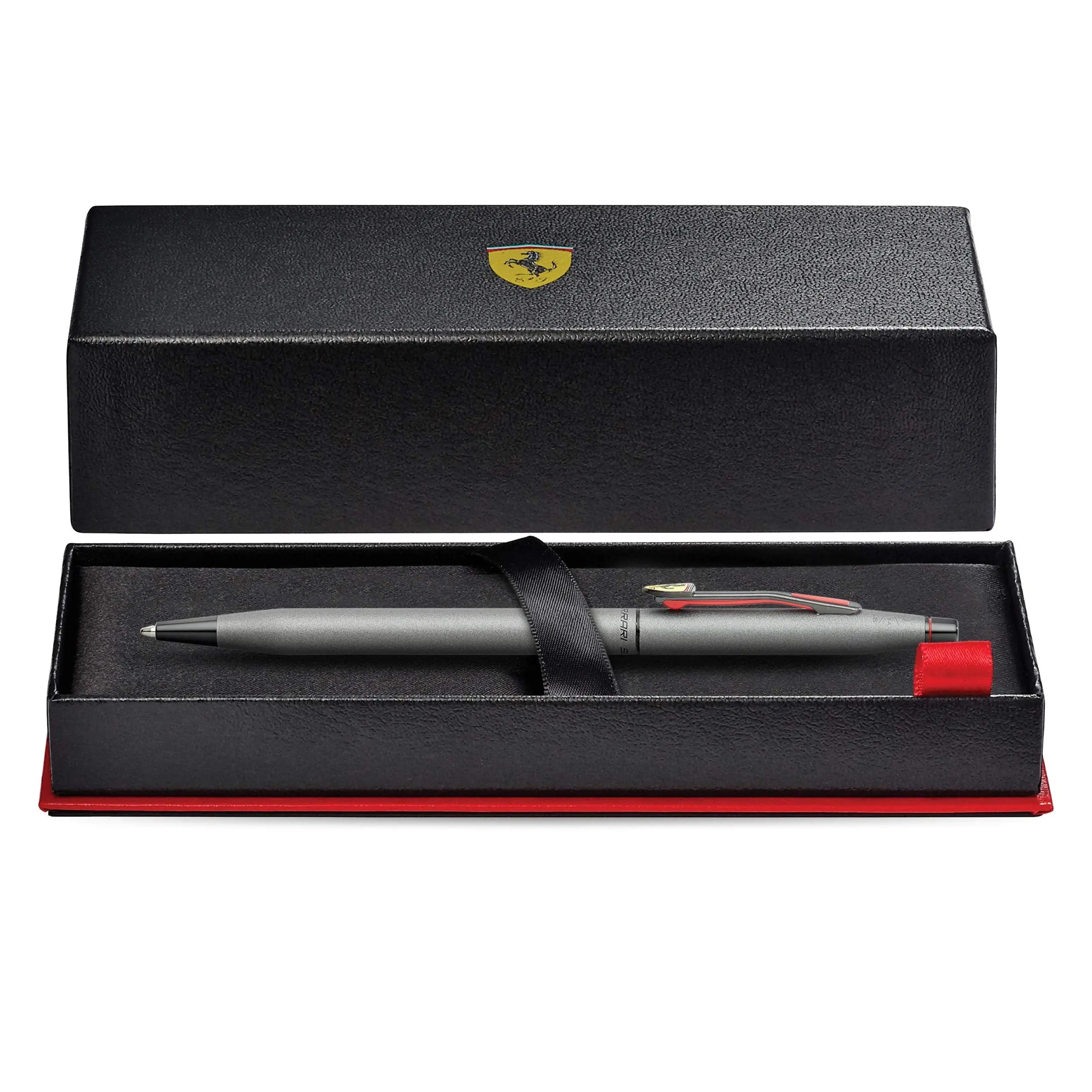 Cross Scuderia Ferrari Classic Century Ballpoint Pen, Includes Premium Gift Box - Titanium Grey Satin Lacquer Cross