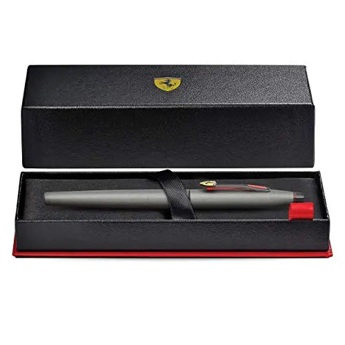 Cross Scuderia Ferrari Classic Century Rollerball Pen, Includes Premium Gift Box - Titanium Grey Satin Lacquer - crosspenmall.com