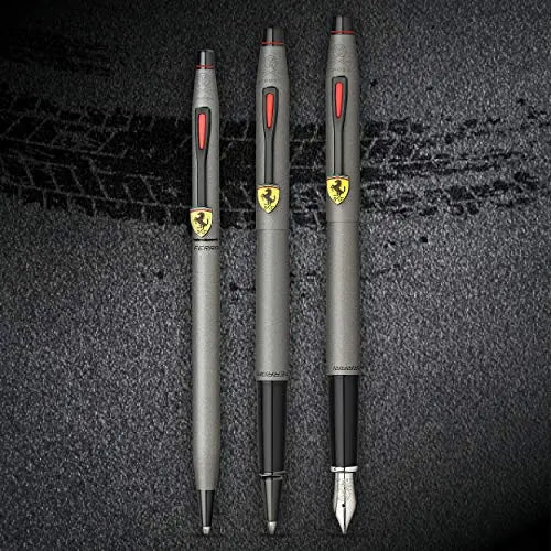 Cross Scuderia Ferrari Classic Century Rollerball Pen, Includes Premium Gift Box - Titanium Grey Satin Lacquer - crosspenmall.com