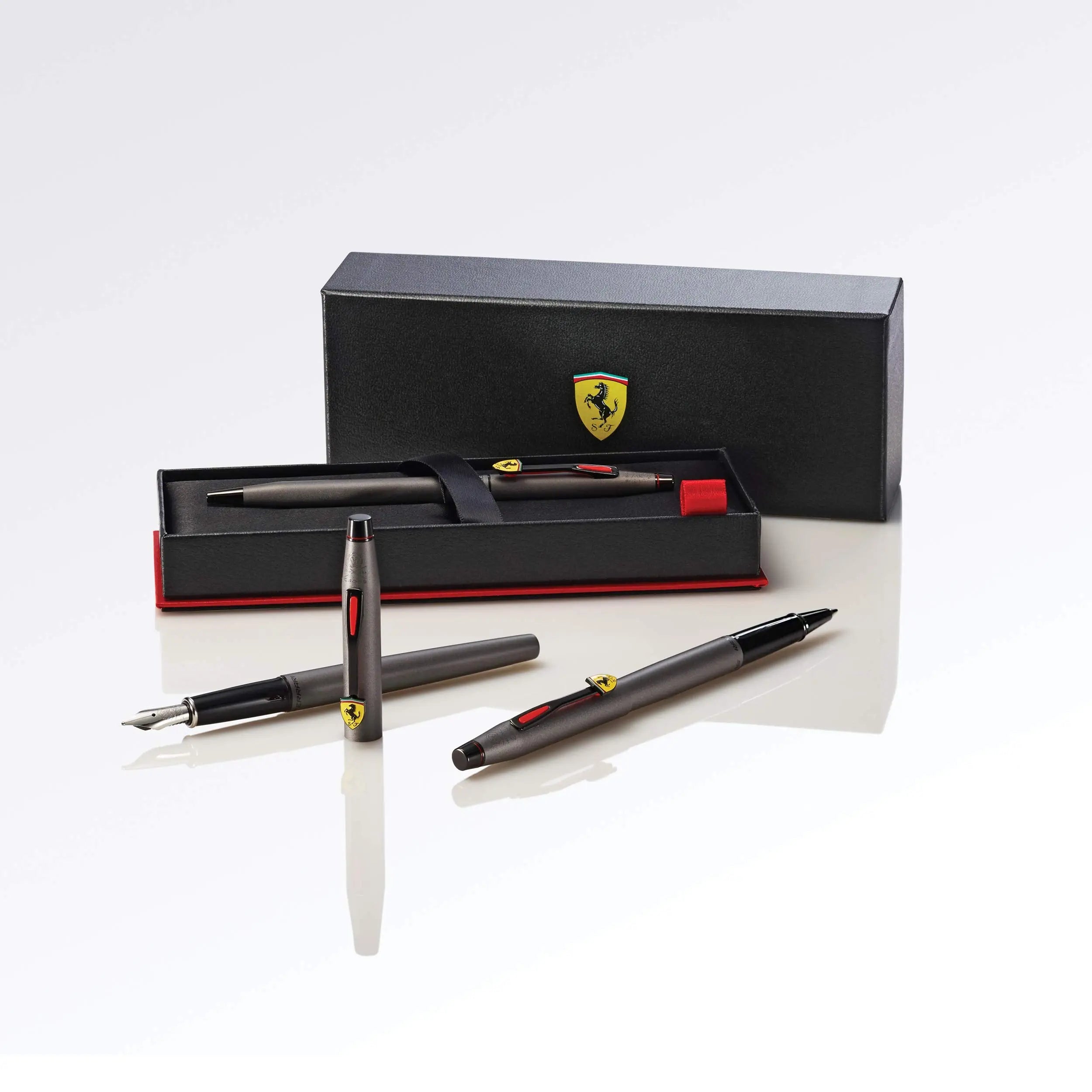 Cross Scuderia Ferrari Classic Century Rollerball Pen, Includes Premium Gift Box - Titanium Grey Satin Lacquer Cross