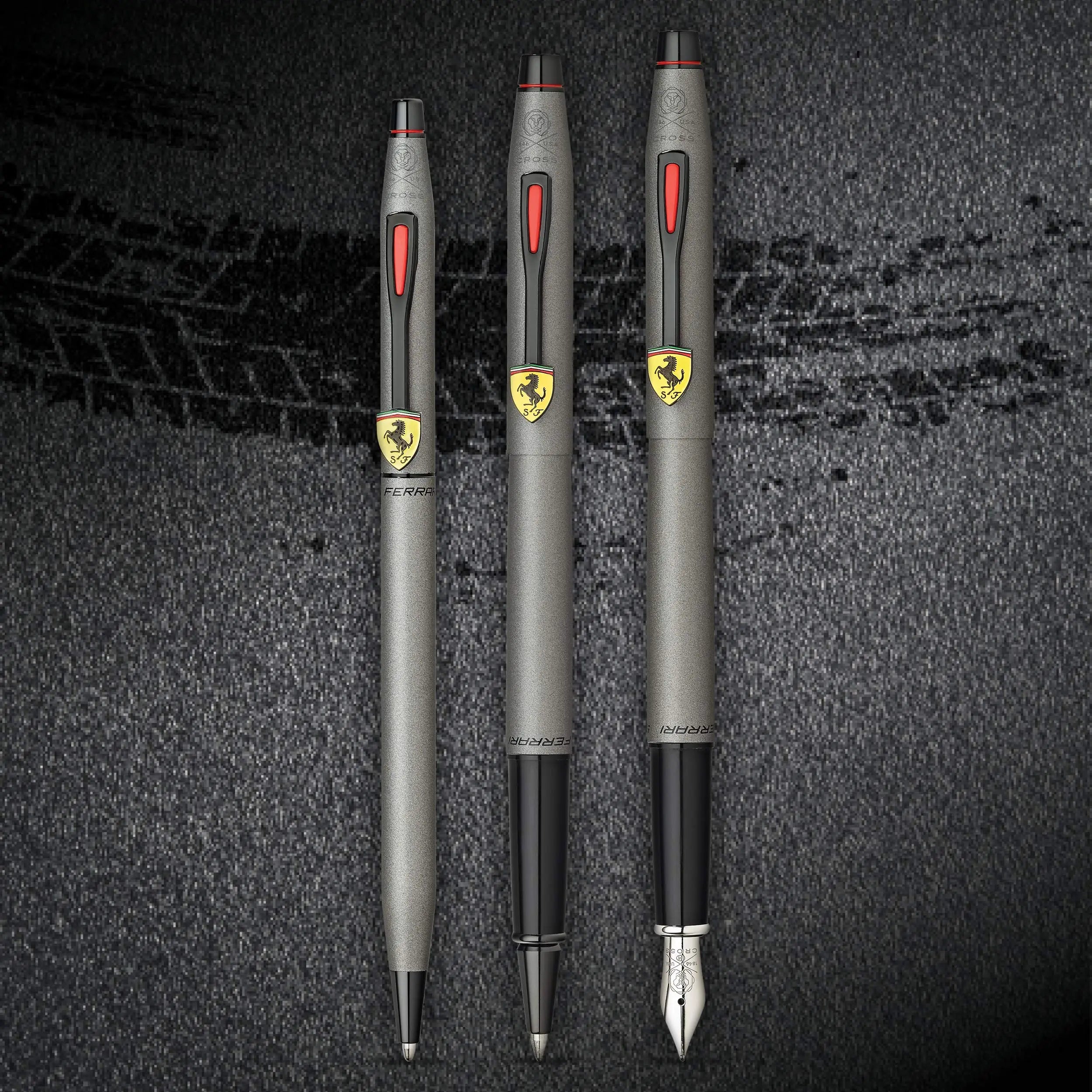 Cross Scuderia Ferrari Classic Century Rollerball Pen, Includes Premium Gift Box - Titanium Grey Satin Lacquer Cross