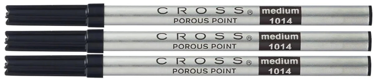 Cross Selectip Rollerball Pen Refill (Black, 3/Pack Felt-tip Porous Refill) cross