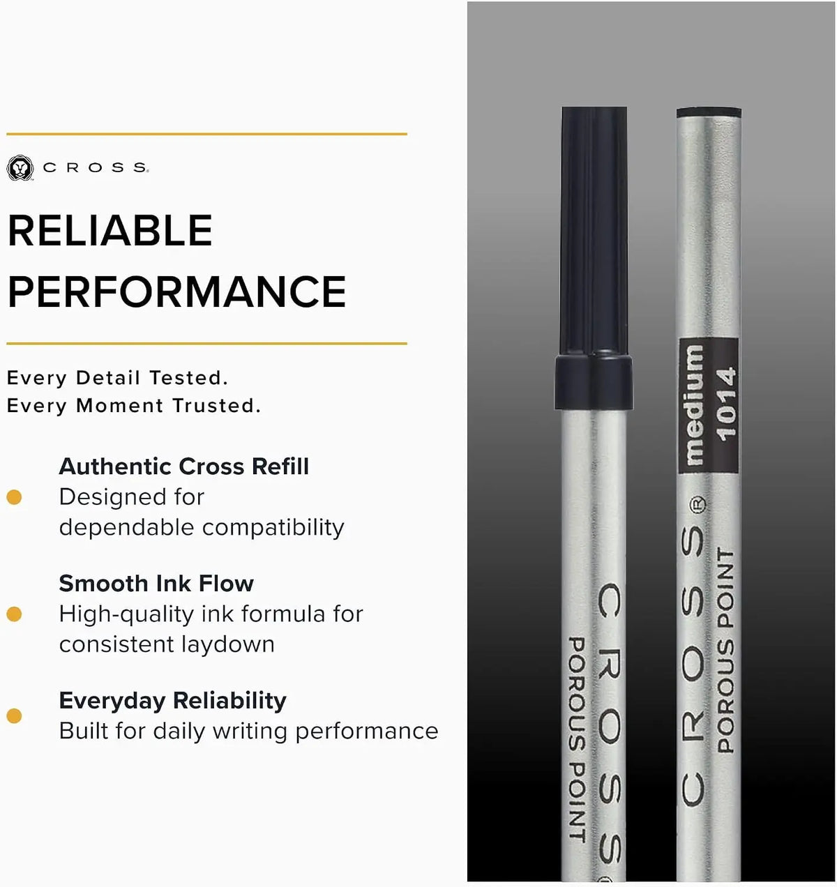 Cross Selectip Rollerball Pen Refill (Black, 3/Pack Felt-tip Porous Refill) cross