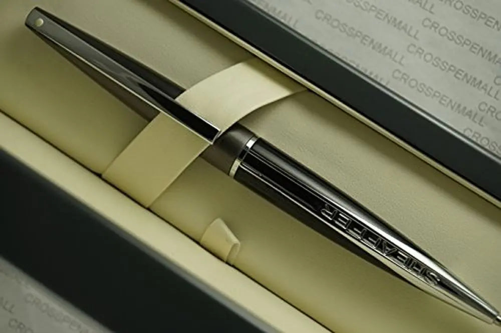 Cross Sheaffer Taranis Aerodynamic Power, Sleek Style and Patent-pending Gripping Section Icy Gunmetal,and Polished Trim Accent Ballpoint Pen in Its Original Premium Design Gift Box - crosspenmall.com