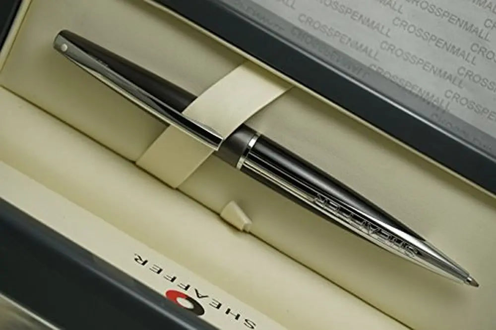 Cross Sheaffer Taranis Aerodynamic Power, Sleek Style and Patent-pending Gripping Section Icy Gunmetal,and Polished Trim Accent Ballpoint Pen in Its Original Premium Design Gift Box - crosspenmall.com