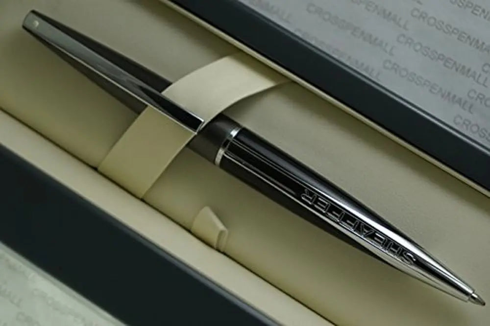 Cross Sheaffer Taranis Aerodynamic Power, Sleek Style and Patent-pending Gripping Section Icy Gunmetal,and Polished Trim Accent Ballpoint Pen in Its Original Premium Design Gift Box - crosspenmall.com