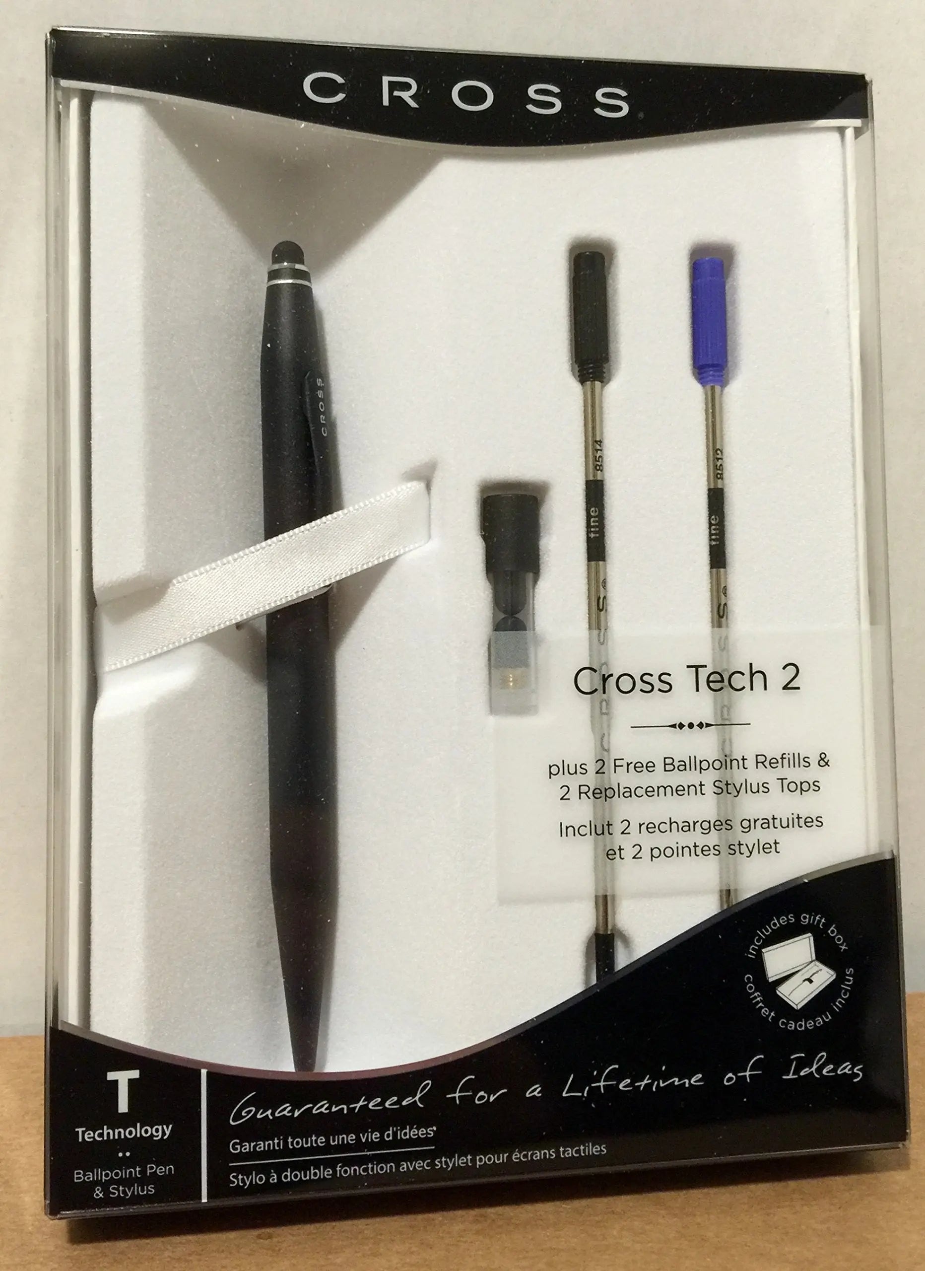 Cross Tech2 Ballpoint & Stylus Pen, Satin Black Barrel Cross