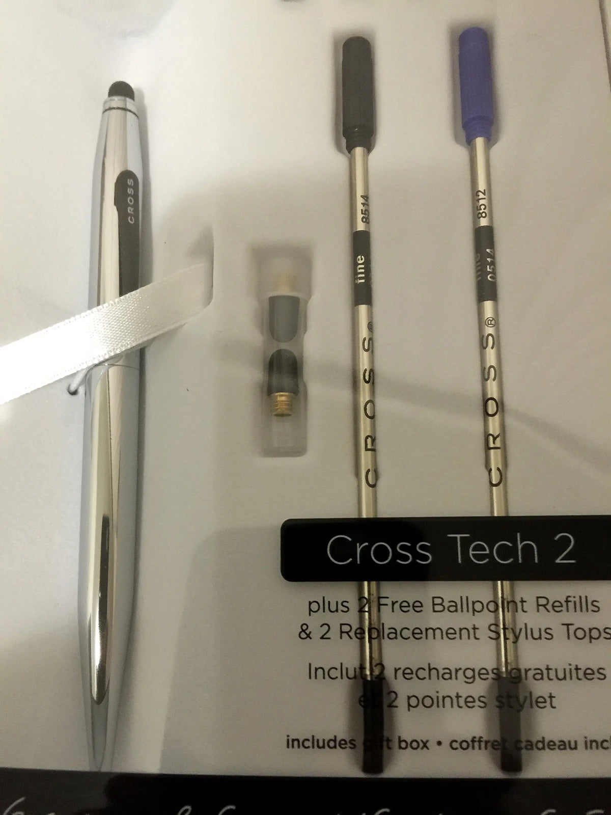 Cross Tech2 Chrome Barrel Ballpoint & Stylus Pen cross