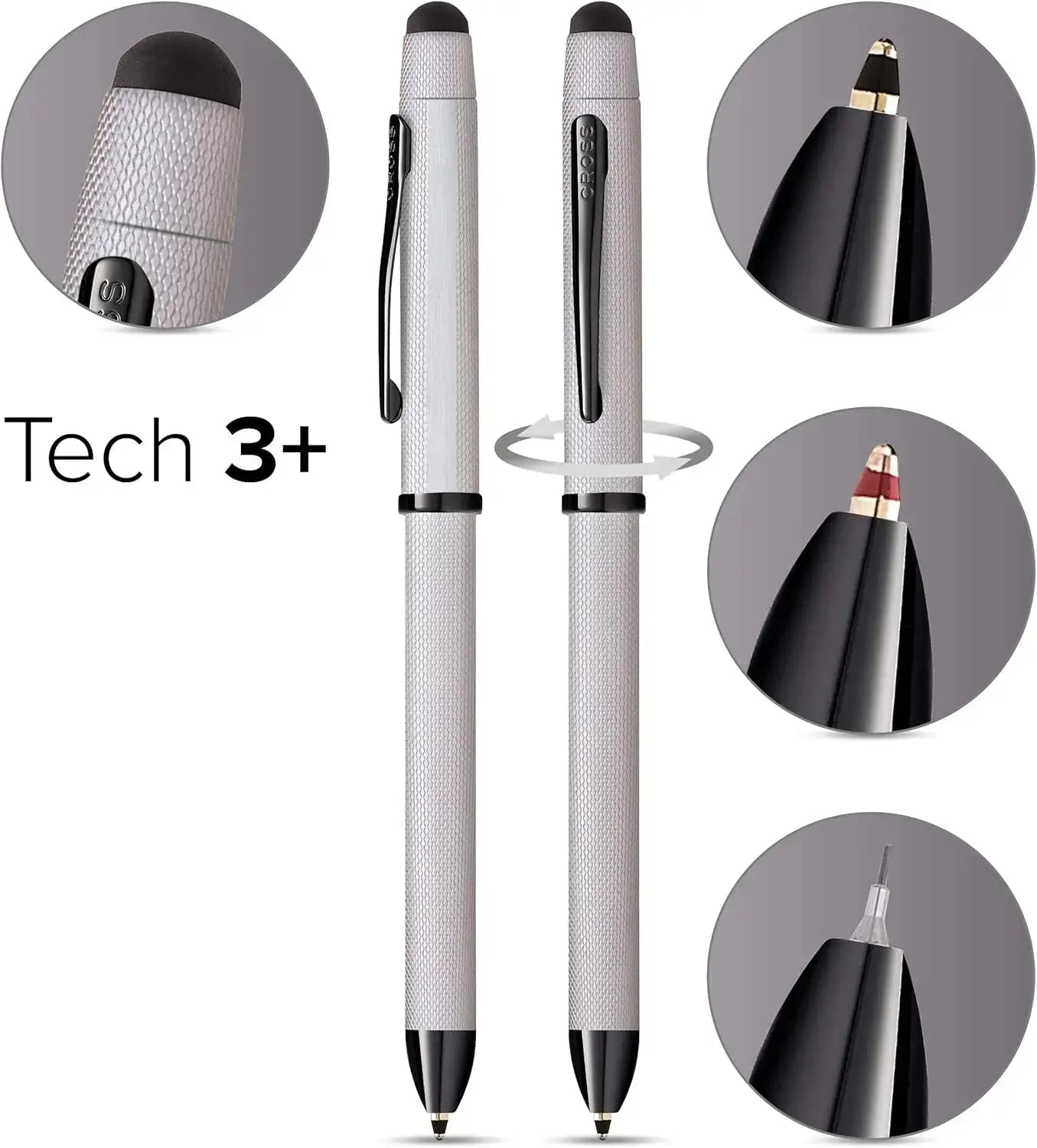 Cross Tech3+ PVD Multifunction Pen with Stylus and 0.5mm Lead Cross