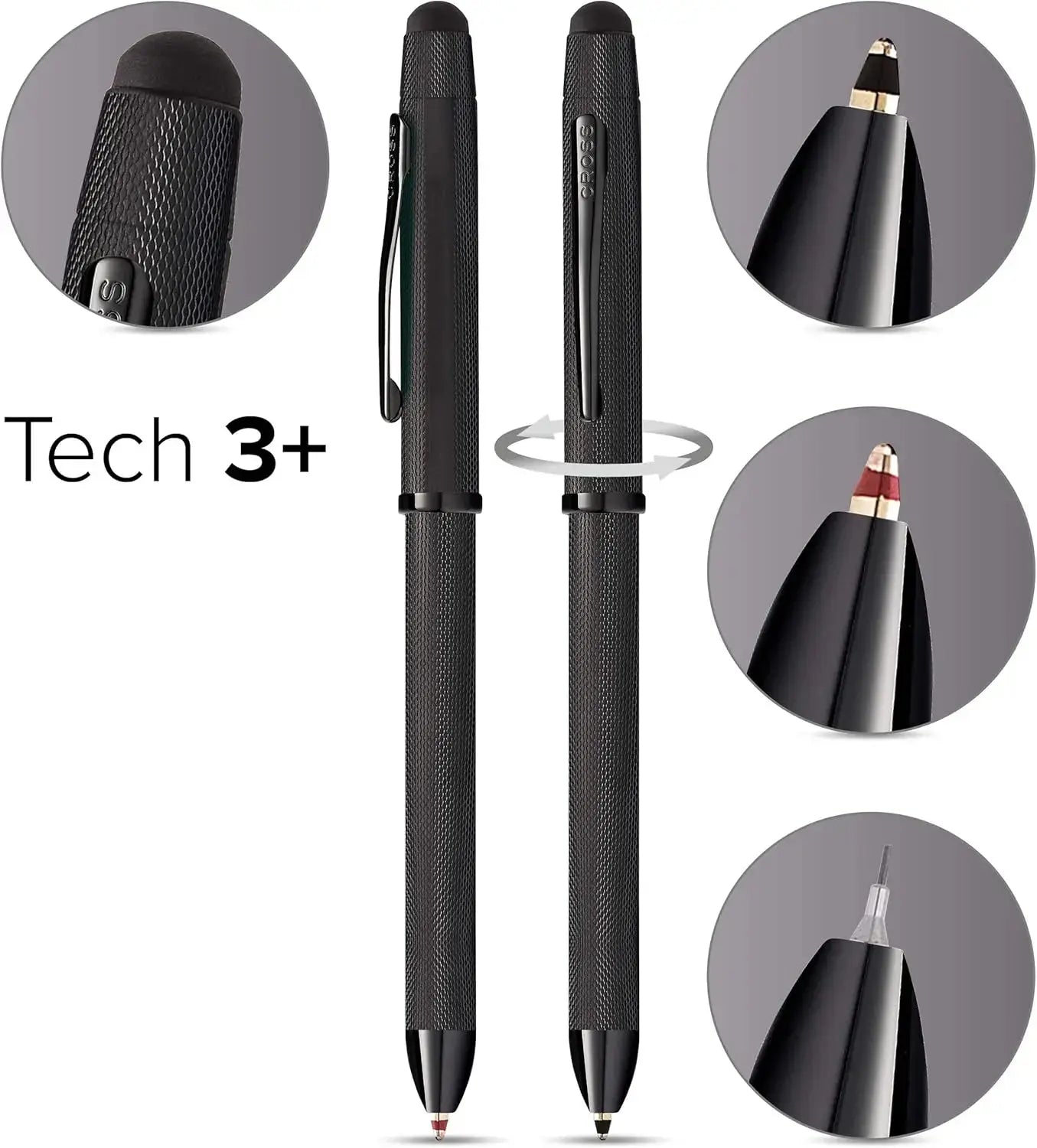 Cross Tech3+ PVD Multifunction Pen with Stylus and 0.5mm Lead Cross
