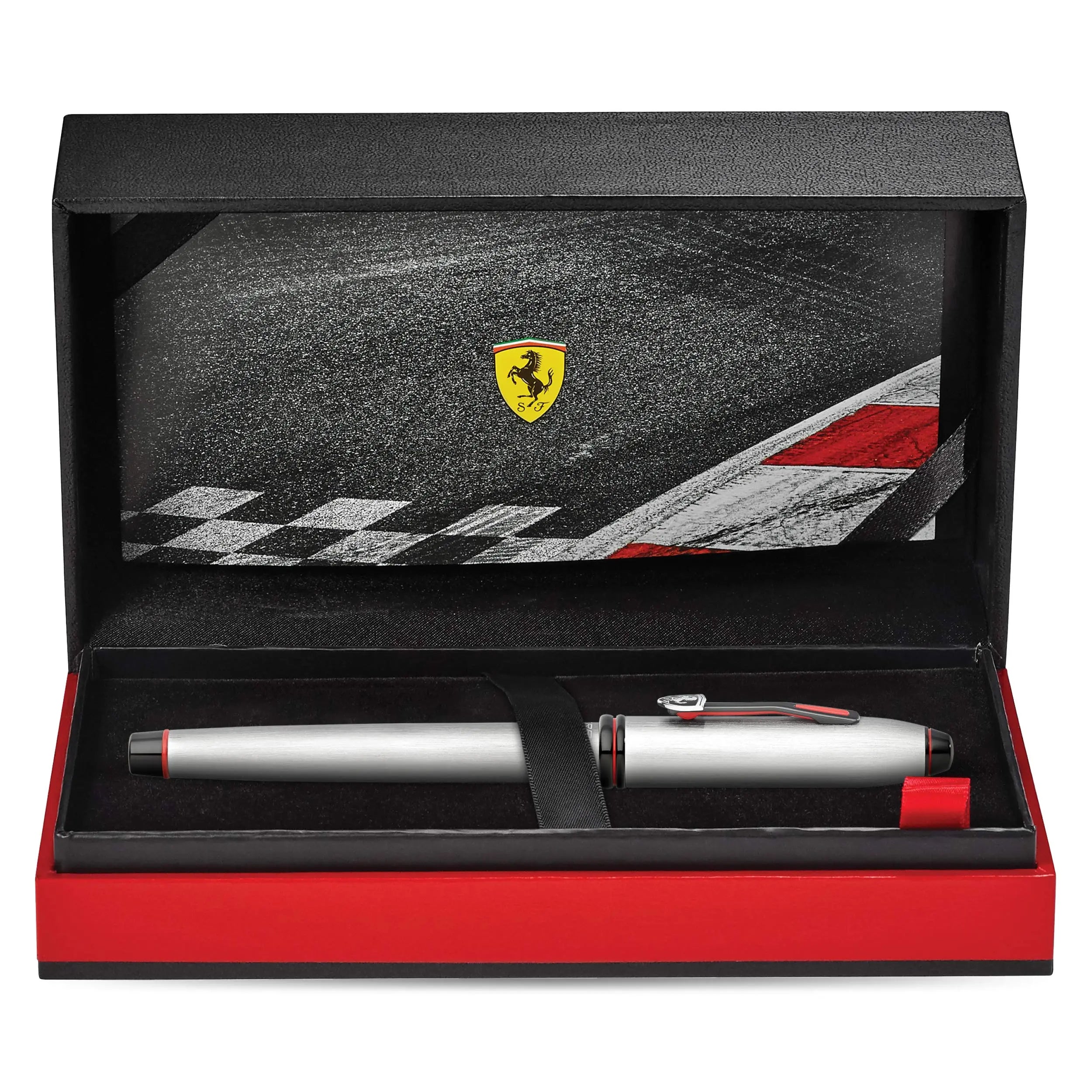 Cross Townsend Collection for Scuderia Brushed Platinum w/Polished Black PVD Appointments Rollerball Pen Cross
