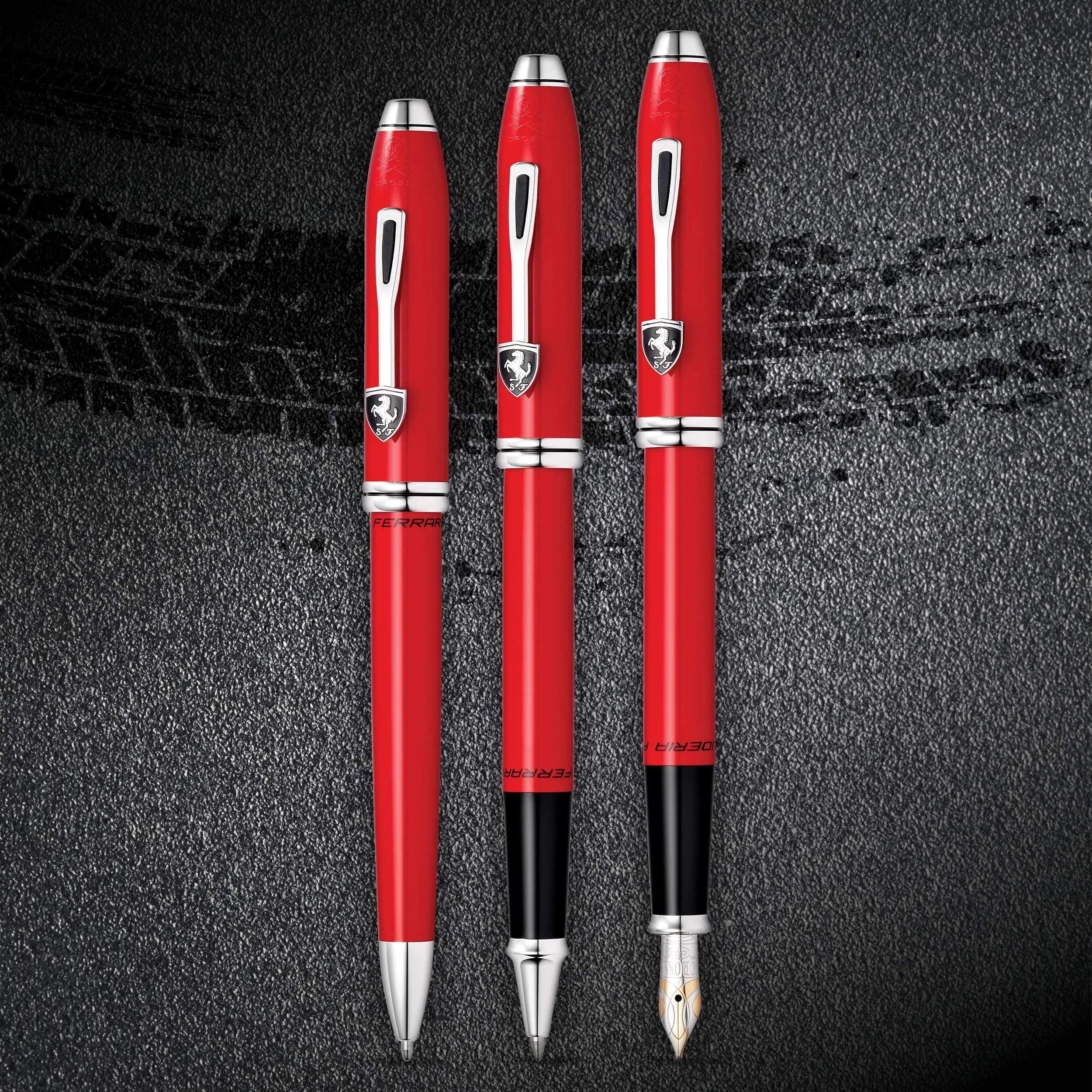 Cross Townsend Collection for Scuderia Ferrari - Glossy Rosso Corsa Red Lacquer Ballpoint Pen Cross