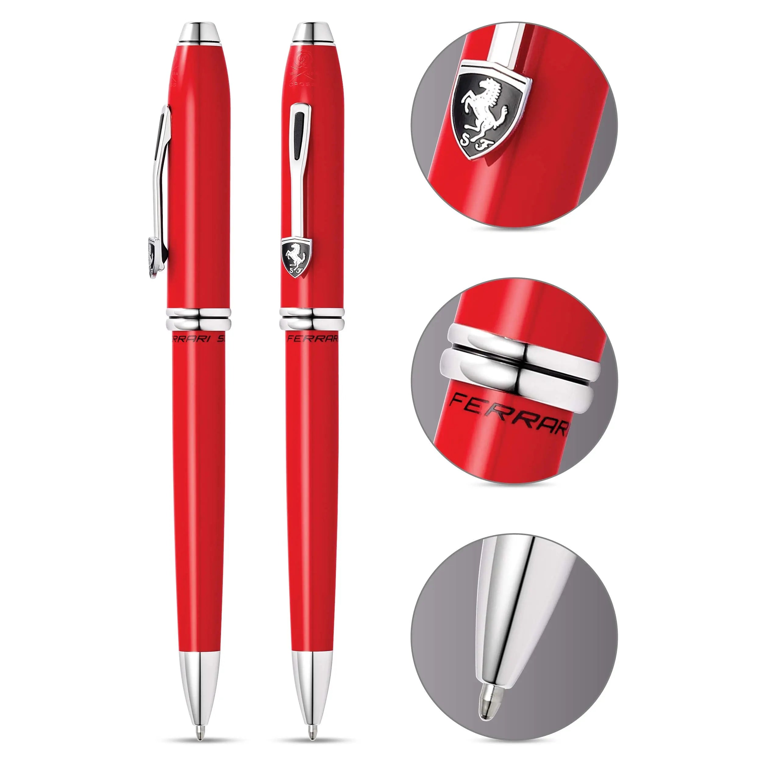 Cross Townsend Collection for Scuderia Ferrari - Glossy Rosso Corsa Red Lacquer Ballpoint Pen Cross