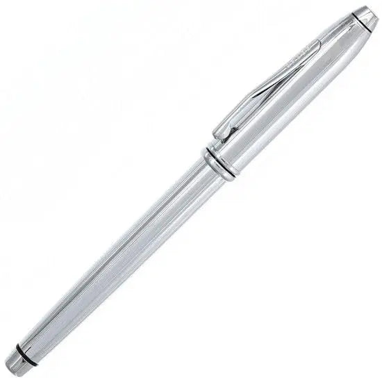 Cross Townsend Fine Point Fountain Pen, Lustrous Chrome, Black Ink, Presented in Luxury/Corporate Gift Box cross