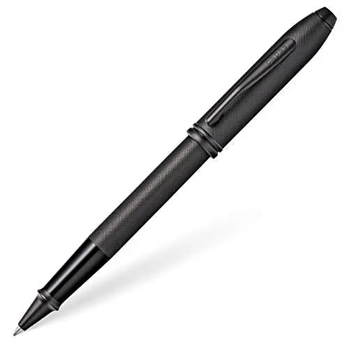 Cross Townsend PVD Micro-knurl Rollerball Pen - Black Cross