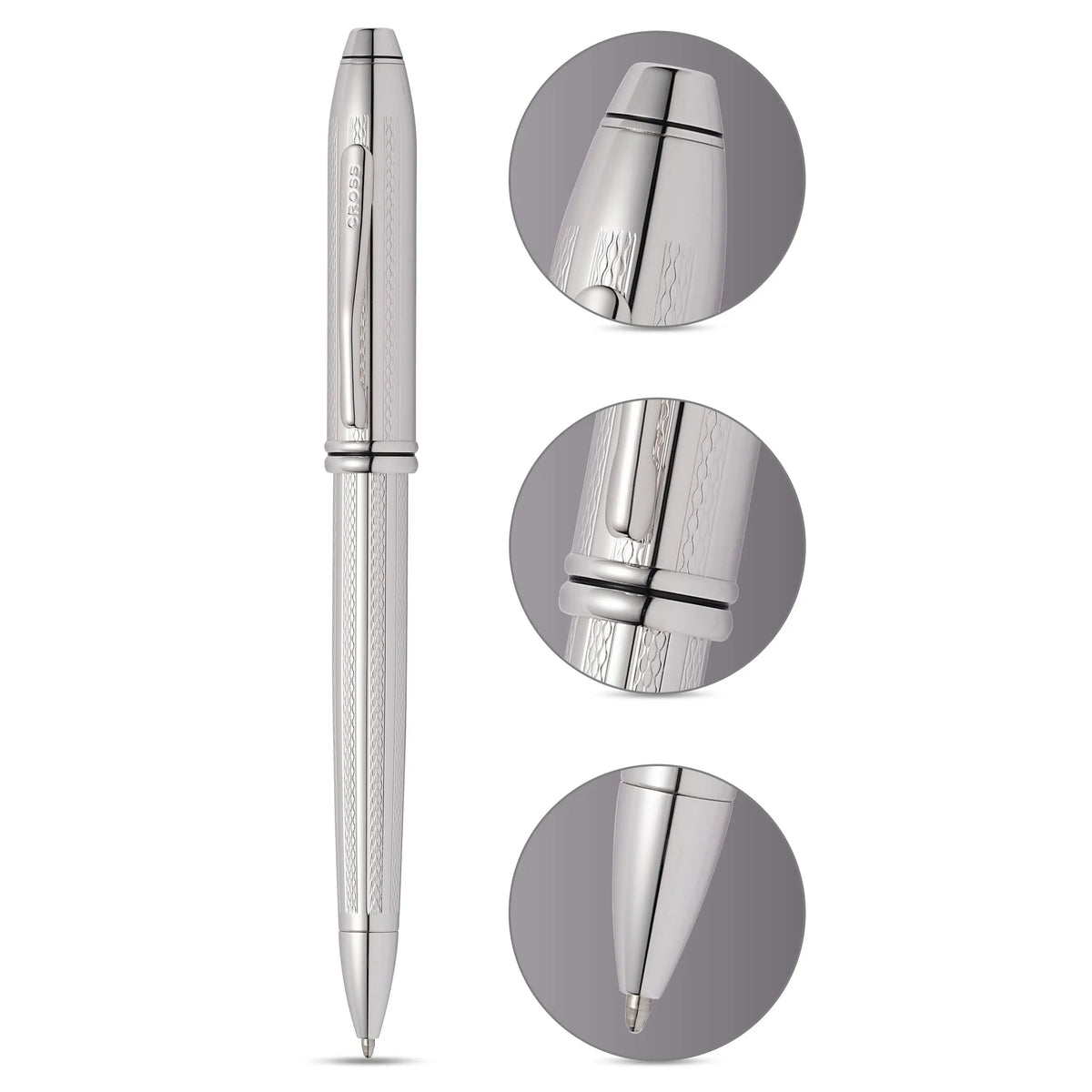 Cross Townsend Platinum-Plated Refillable Ballpoint Pen, Medium Ballpen, Includes Luxury Gift Box cross
