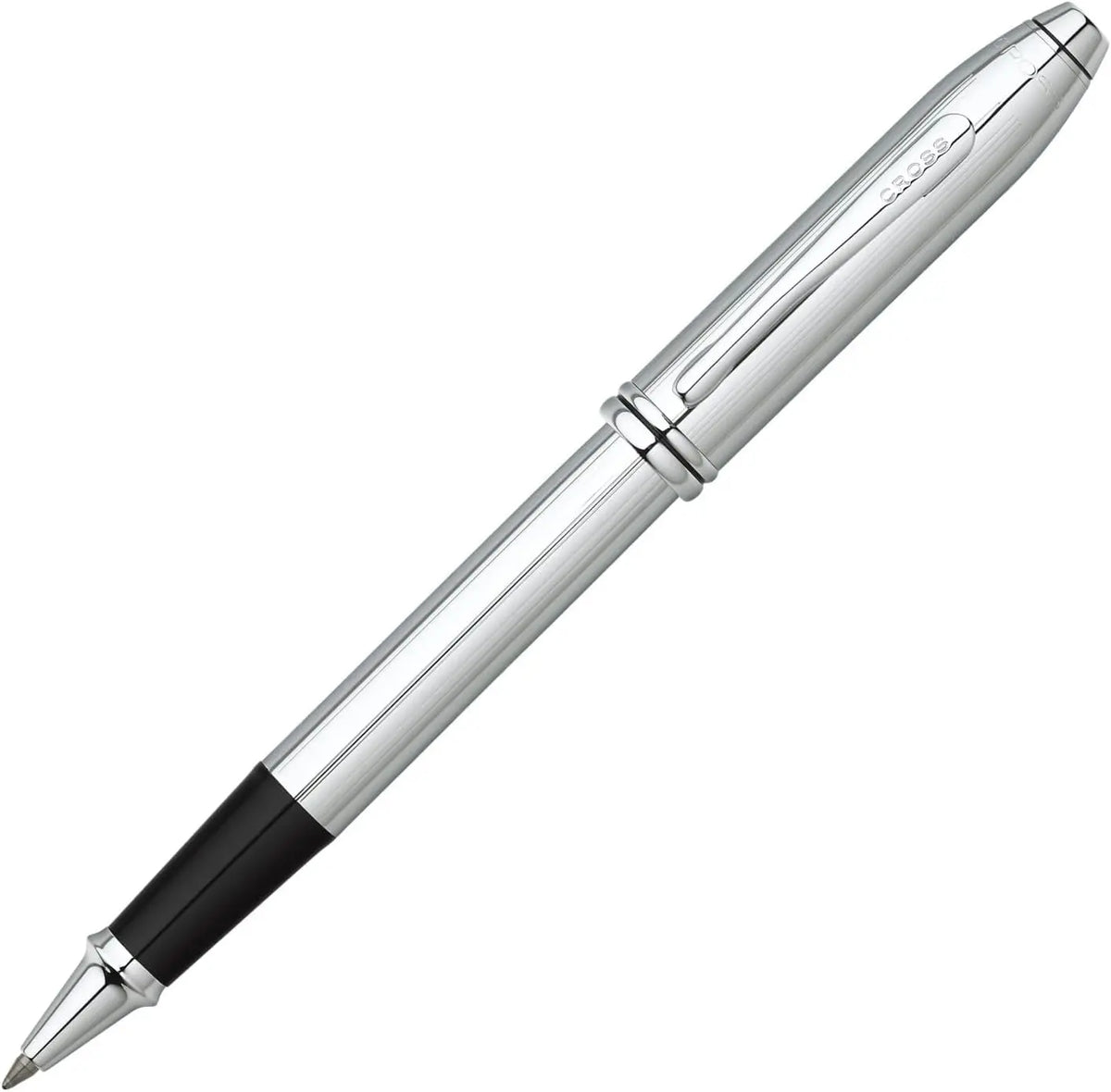 Cross Townsend Refillable Selectip Rollerball Pen, Medium Point, Black Ink, Polished Lustrous Chrome Barrel, Luxury Gift Box cross