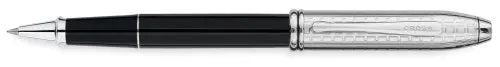 Cross Townsend, Tango Black Lacquer and Engraved Rhodium Plated, Selectip Rolling Ball Pen (AT0045-7) Cross