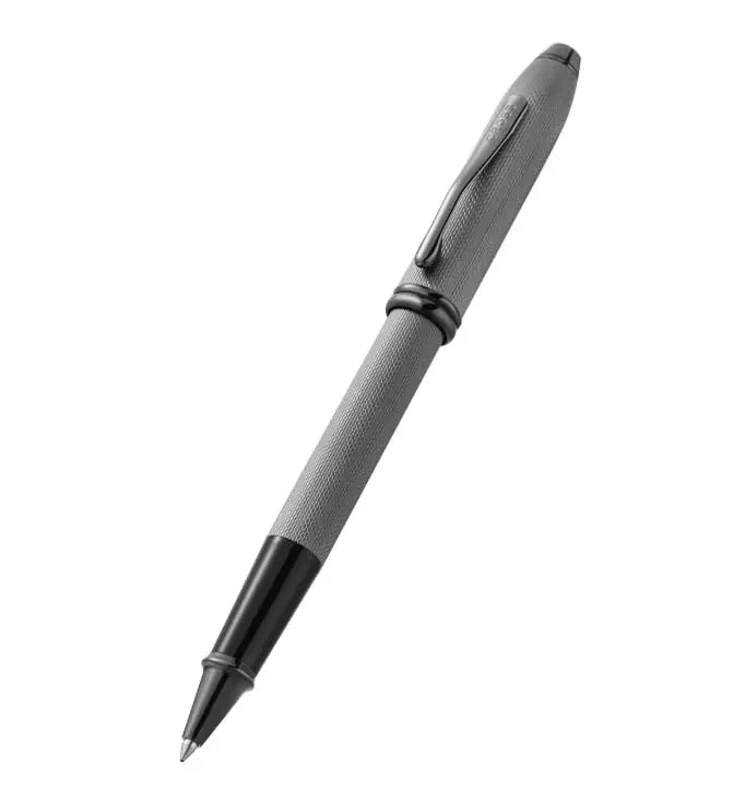 Cross Townsend® Polished Slate Gray Engraved Diamond Cut Pattern with Slate Gray PVD Appointments Selectip® Rollerball Pen Cross