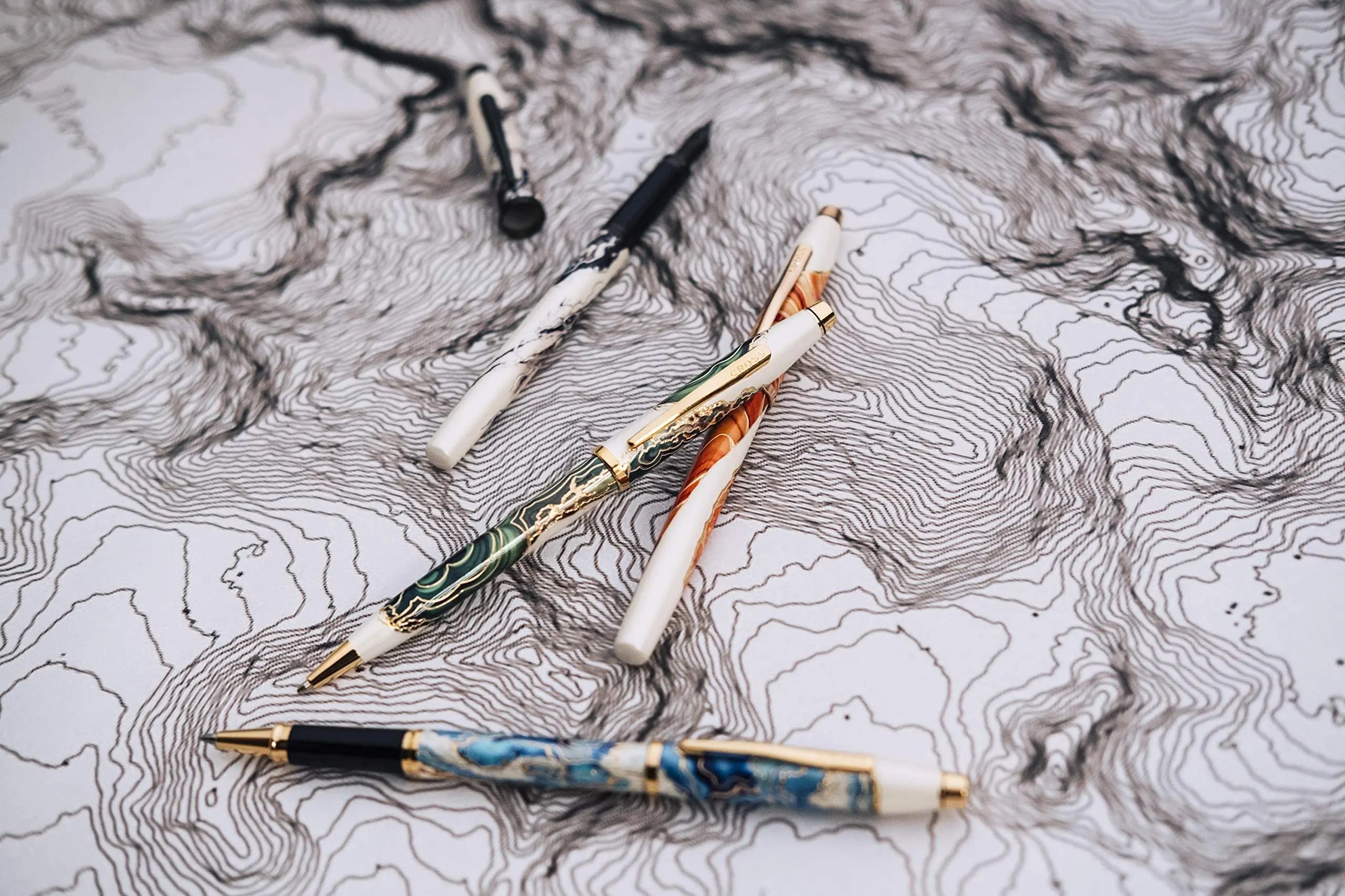 Cross Wanderlust Refillable Fountain Pen, Medium Nib, Includes Premium Gift Box - Borneo Cross