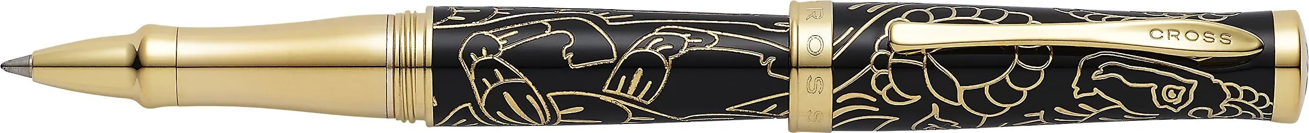 Cross Year of The Goat Special Edition Lacquer 23 Carat Gold Rolling Ball Pen - Black Cross