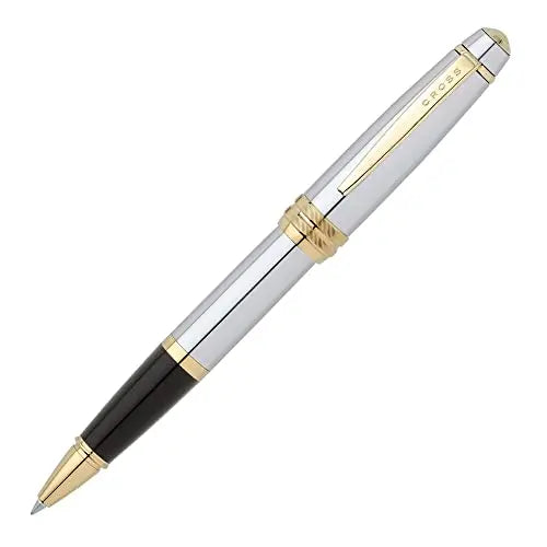 Cross® Bailey™ Selectip Rollerball Pen, Medium Point, 1.0 mm, Chrome Barrel, Black Ink Cross