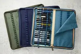 Esterbrook Canvas Collection - 20 Pen Zipper Case - Tan Esterbrook