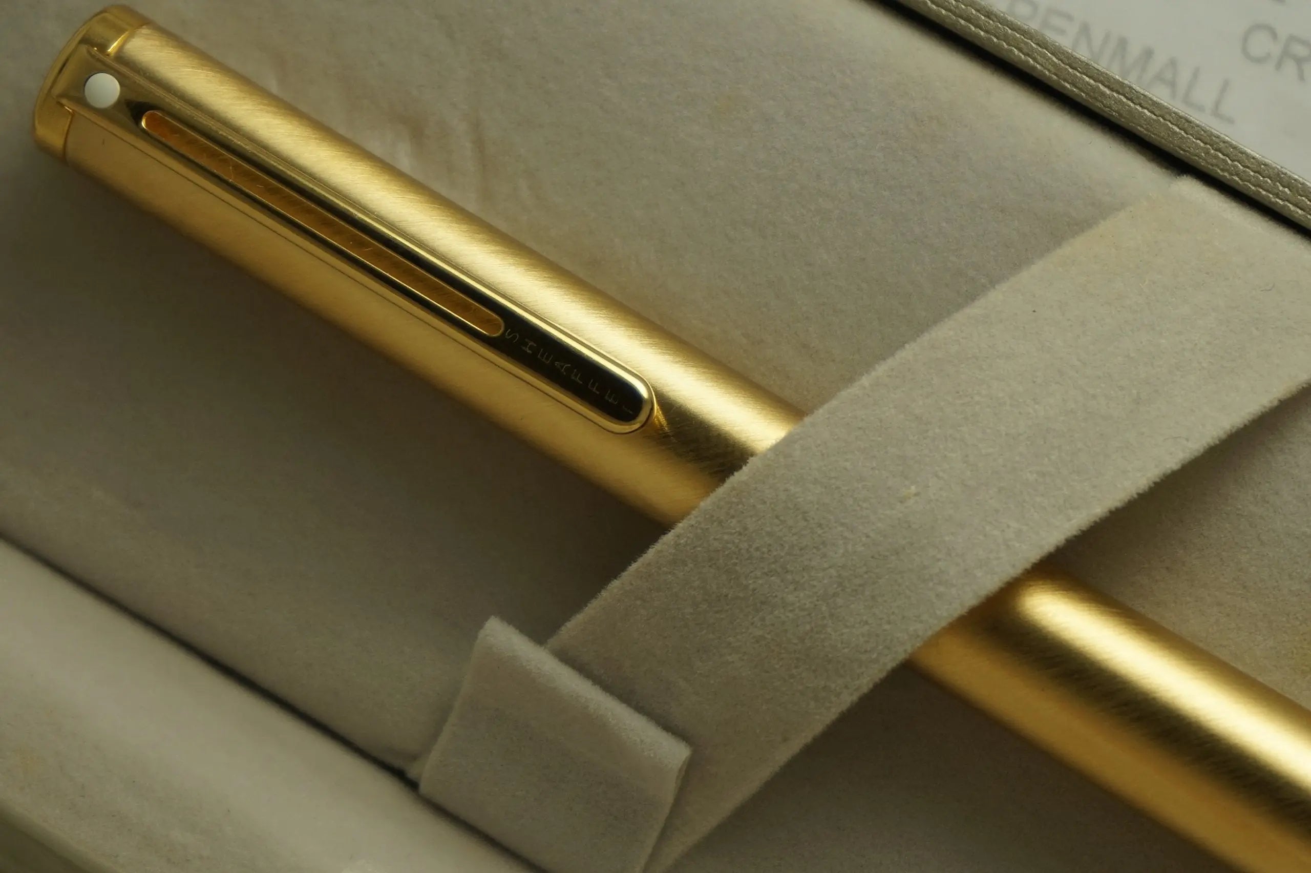 Made in the USA Cross Sheaffer Agio Rollerball, Angle Brushed 22K Gold and 22K Gold Appointments Pen - crosspenmall.com