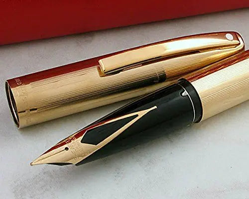 Made in the USA Sheaffer triumph imperial 23KT Gold Fountain Pen with 23KT Gold barrel and appointments- Fine Nib - crosspenmall.com