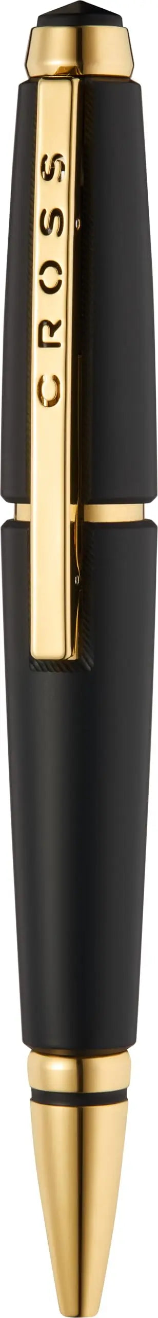 Matte Black Lacquer with Gold PVD Accents Edge Selectip Rollerball Pen Cross