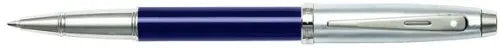 Sheaffer 100 Blue Translucent w/ Brushed Chrome Cap w/ Nickel Plated Trim Rollerball - crosspenmall.com