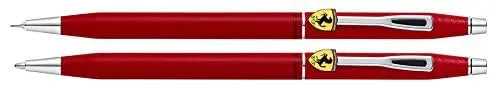 Cross Classic Century Collection for Scuderia Ferrari - Matte Rosso Corsa Red Ballpoint Pen/Pencil Set (FR0081-117) Cross